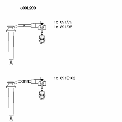 Ккомплект проводов зажигания 800L200 BREMI