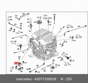 Датчик, давление наддува; Датчик, давление наддува A 007 153 00 28 MERCEDES BENZ