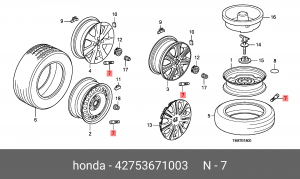 Болт тормозного суппорта 42753671003 HONDA