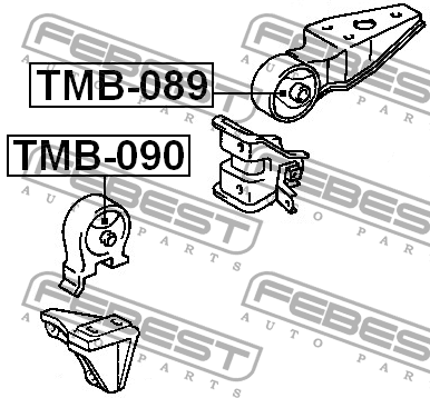 Сайлентблок подушки двигателя TMB090 FEBEST