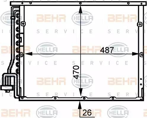 Конденсатор, кондиционер 8FC 351 036-341 HELLA