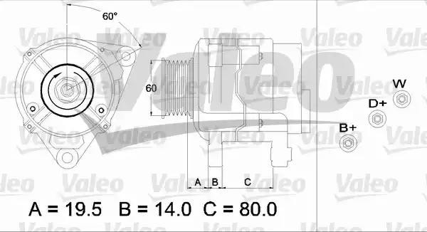 Генератор 437383 VALEO PHC