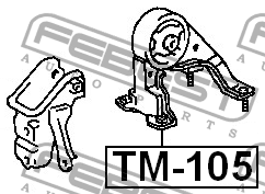 Подушка двигателя TM-105 FEBEST