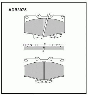 Колодки тормозные дисковые ADB3975 ALLIED NIPPON