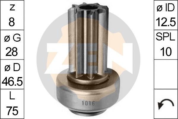 Бендикс стартера ZN1016 ZEN
