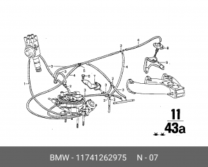 Поворотная заслонка, карбюратор 11 74 1 262 975 BMW