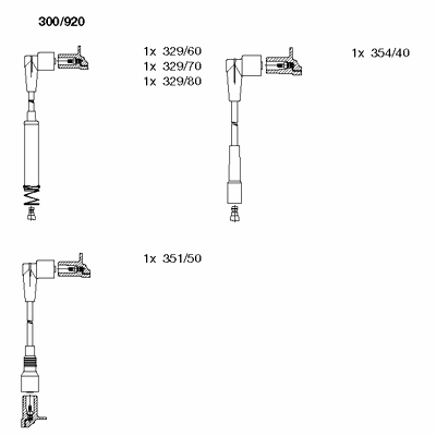 Ккомплект проводов зажигания 300920 BREMI