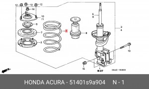Пружина ходовой части 51401-S9A-904 HONDA