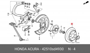 Тормозной диск 42510SD4930 HONDA