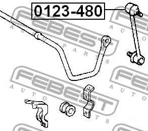 Стойка стабилизатора 0123-480 FEBEST