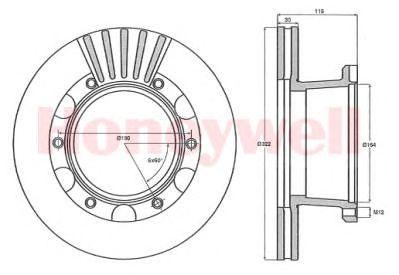Тормозной диск 567150B BENDIX JURID