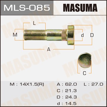 Болт - шпилька крепления колеса MLS085 MASUMA