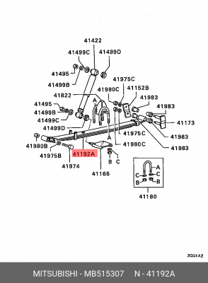 Многолистовая рессора MB515307 MITSUBISHI
