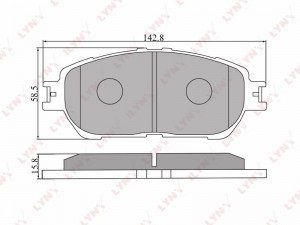 Колодки тормозные дисковые BD-7537 LYNXAUTO