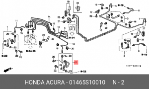 Тормозной шланг 01465S10010 HONDA