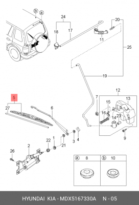 Щетка стеклоочистителя MDX5167330A HYUNDAI KIA