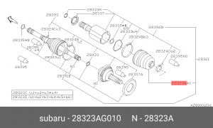 Пыльник ШРУСа 28323-AG010 SUBARU