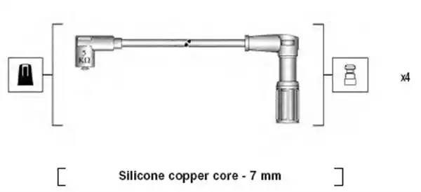 Ккомплект проводов зажигания 941095770615 MAGNETI MARELLI