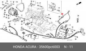 Выключатель, фара заднего хода 35600PC6003 HONDA