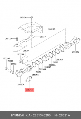 Прокладка выпускного коллектора 2851345200 HYUNDAI KIA