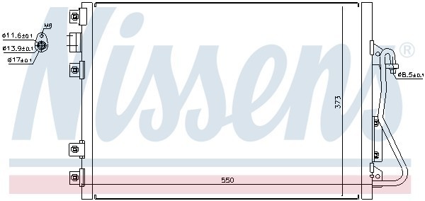 Конденсатор, кондиционер 94657 NISSENS