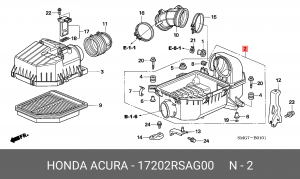 Деталь 17202RSAG00 HONDA