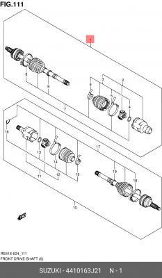 Приводной вал 44101-63J21 SUZUKI
