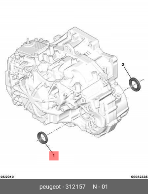 Уплотняющее кольцо, дифференциал 3121 57 CITROEN PEUGEOT