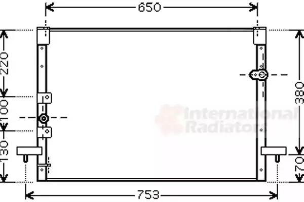 Конденсатор, кондиционер 53005213 VAN WEZEL