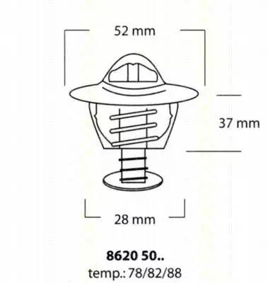 Термостат, охлаждающая жидкость 8620 5082 TRISCAN