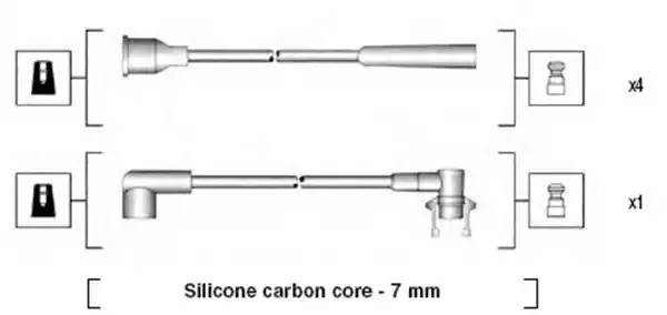 Ккомплект проводов зажигания 941145360733 MAGNETI MARELLI