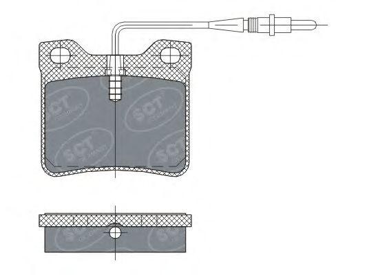 Комплект тормозных колодок, диско SP294 SCT