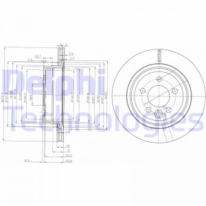 Тормозной диск BG3919 DELPHI