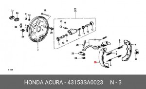 Комплект тормозных колодок 43153SA0023 HONDA