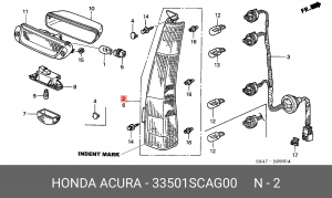 Фонарь задний 33501SCAG00 HONDA