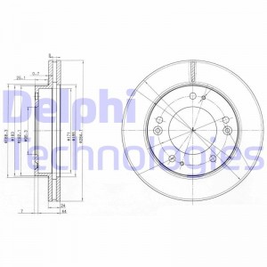 Тормозной диск BG3226 DELPHI