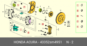 Болт тормозного суппорта 43352SM4951 HONDA