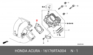 Прокладка дроссельной заслонки 16176RTA004 HONDA
