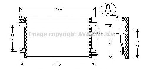 Радиатор кондиционера DW5030 AVA