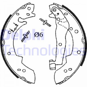 Комплект тормозных колодок, диско LP571 DELPHI