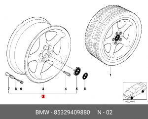 Диск колеса 85 32 9 409 880 BMW
