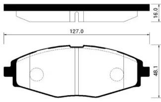 Колодки тормозные дисковые HP2002 HSB