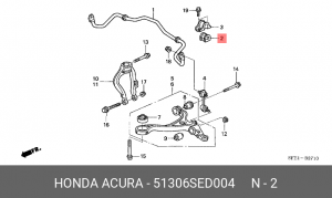 Втулка стабилизатора 51306-SED-004 HONDA