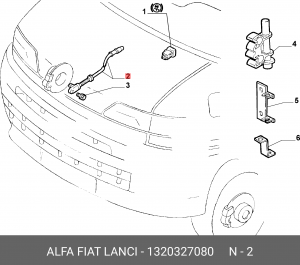 Датчик, частота вращения колеса 1320327080 ALFA FIAT LANCIA