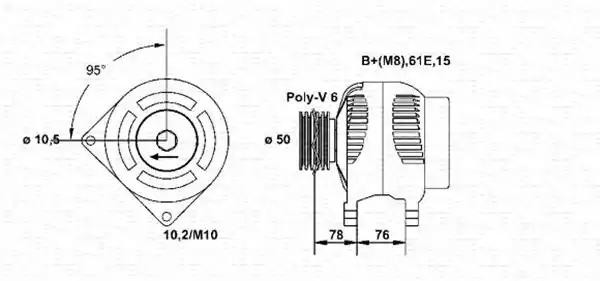 Генератор 943355026010 MAGNETI MARELLI