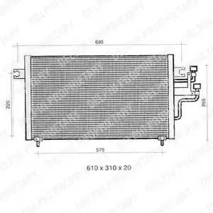 Конденсатор, кондиционер TSP0225334 DELPHI