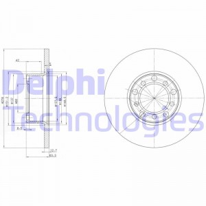 Тормозной диск BG2259 DELPHI