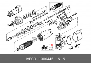 Ремкомплект, стартер 1306445 IVECO