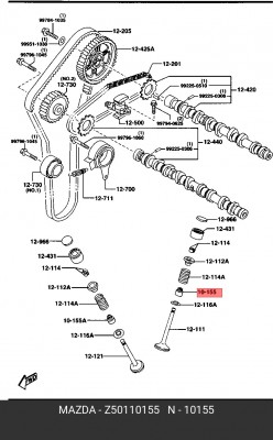 Уплотнительное кольцо, стержень кла Z501-10-155 MAZDA