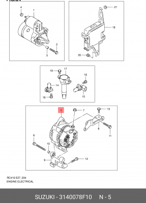 Генератор 31400-78F10 SUZUKI